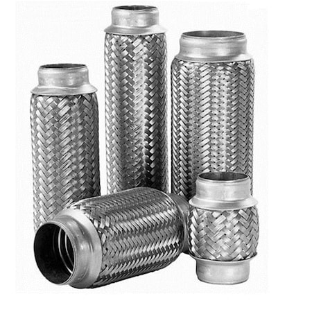 Ap Exhaust Products 2.5 x 4 in. Flex Coupling with Inner Braid and without Neck APE8822IB